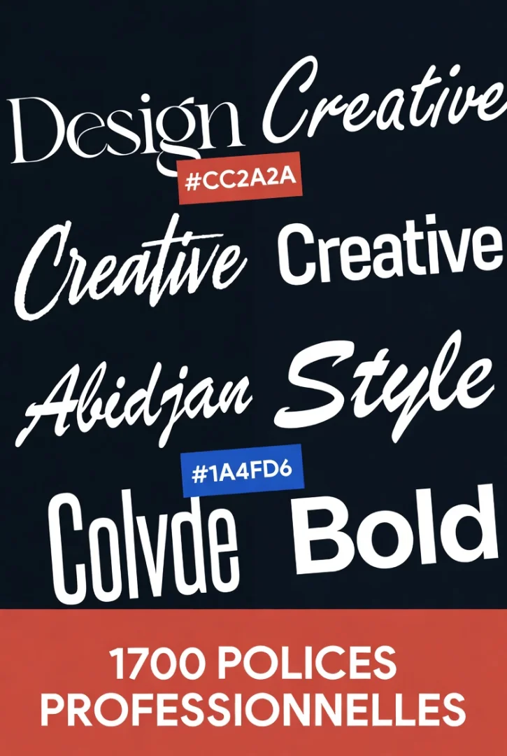 Pack 1700 Polices (Fonts) Professionnelles – Toutes Catégories (A à Z)