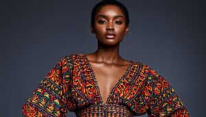 Pagne wax high-tech avec fibres luminescentes à Abidjan, mode africaine innovante 2026